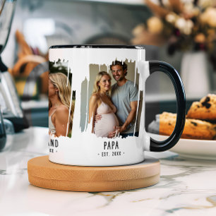 Mug Papa Jalons Photos et Années Texte Personnalisé Ca