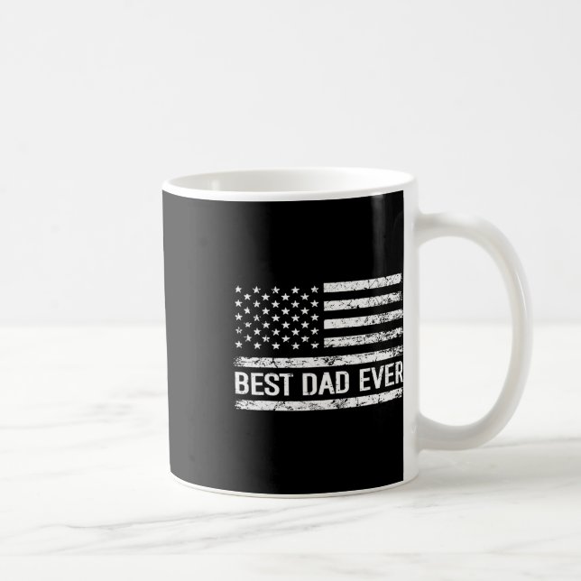 Mug Papa Jamais Avec Nous Drapeau Américain Cadeau Cad (Droite)