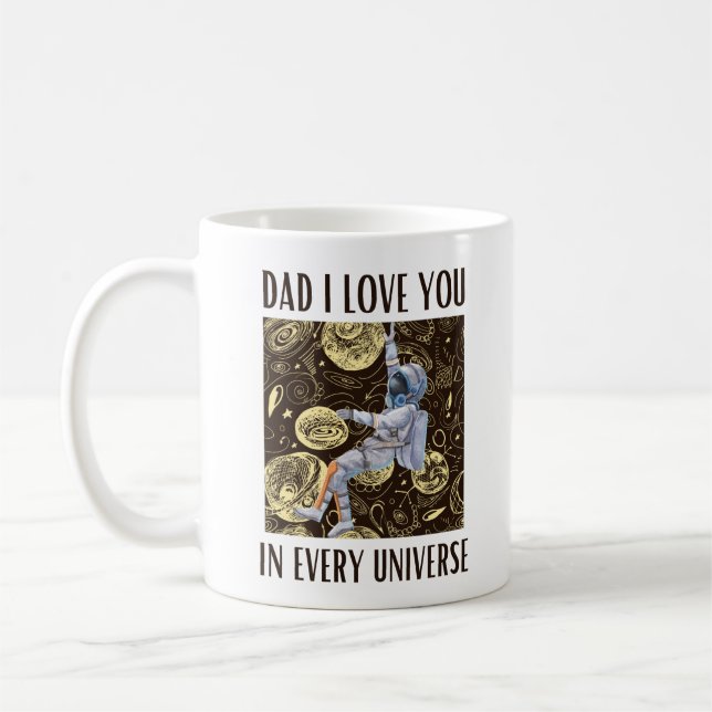 Mug Papa, je t'aime dans tous les univers (Gauche)
