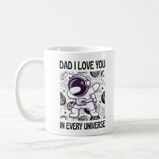 Mug Papa, je t'aime dans tous les univers (Gauche)