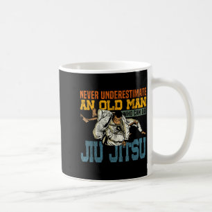 Mug Papa Jiu Jitsu Père Vintage Rétro Sous-estimer