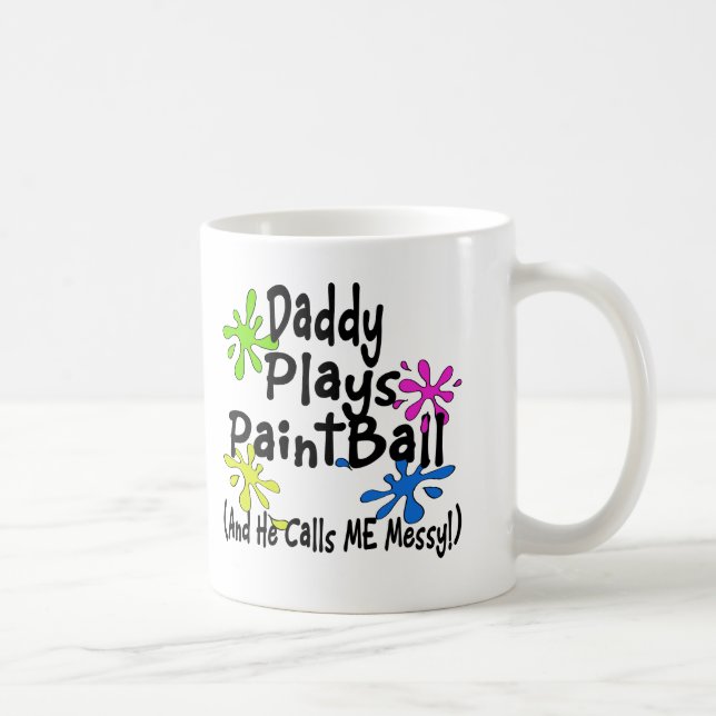Mug Papa Joue Au Paintball (Droite)