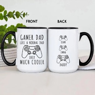 MUG PAPA JOUEUR DRÔLE COMME UN PÈRE NORMAL MAIS ENCORE