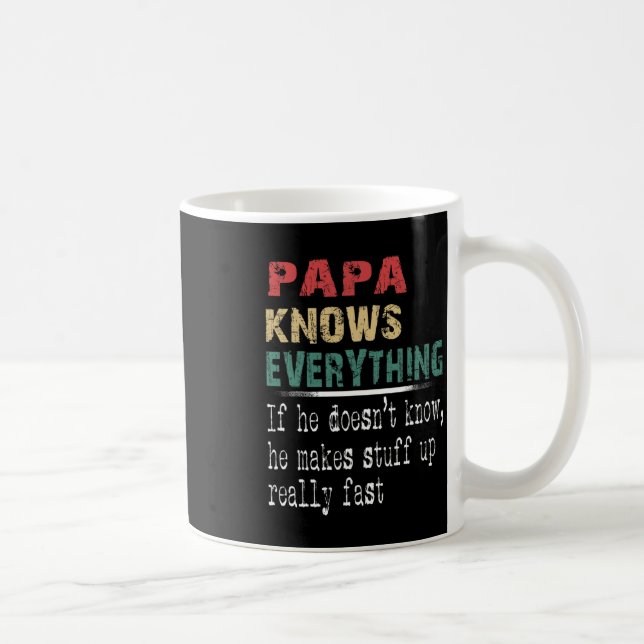 Mug Papa Knows Everything - Christmas Grandpa Gift  (Droite)
