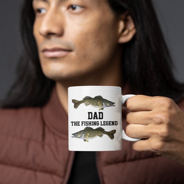 Mug Papa La Légende De Pêche Walleye Poisson Père Spor (Créateur téléchargé)