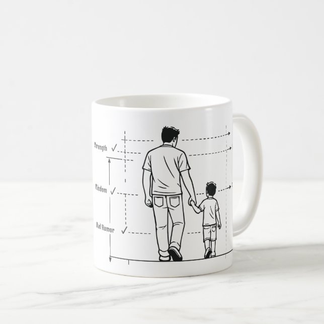 Mug Papa Le Plan Initial | Humour de Papa Drôle  (Devant droit)