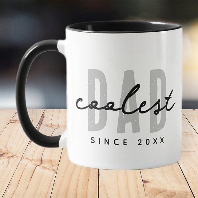 Mug Papa le plus frais depuis 20XX Moderne Simple Prep (Créateur téléchargé)