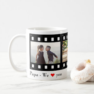 Mug Papa Love You Photo Film Strip Collage Modèle