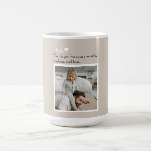 Mug Papa, Merci Pour - Photo Et Texte Personnalisés  