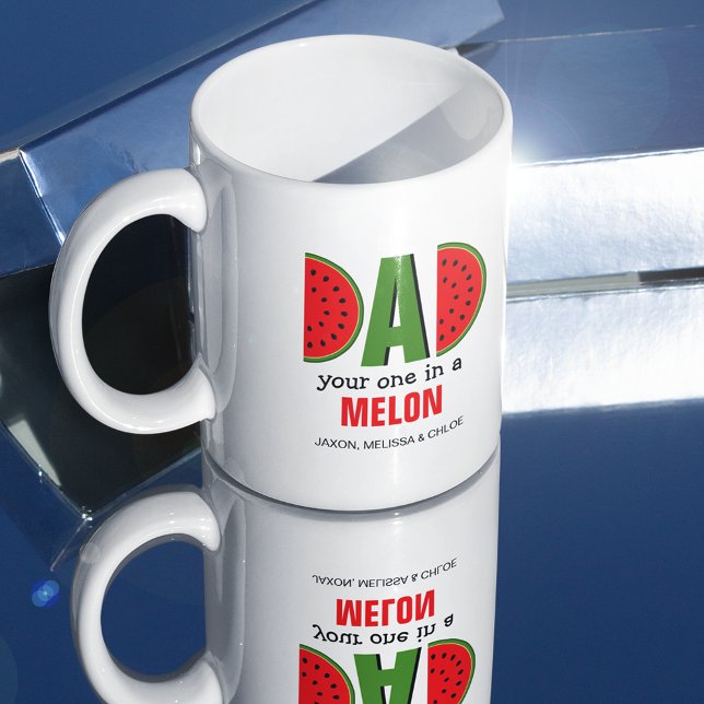 Mug Papa mignon 'Ton mec dans un melon' | Noms des enf (Créateur téléchargé)