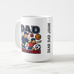 Mug Papa Mon Premier Entraîneur Athlétique Fête des Pè