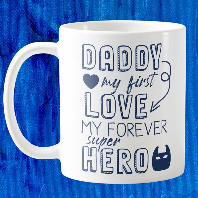 Mug Papa Mon premier super-héros d'amour (Créateur téléchargé)