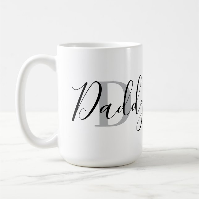Mug Papa Monogramme Gris (Gauche)
