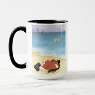 Mug Papa Noël à la baignade -
