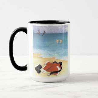 Mug Papa Noël à la baignade - 