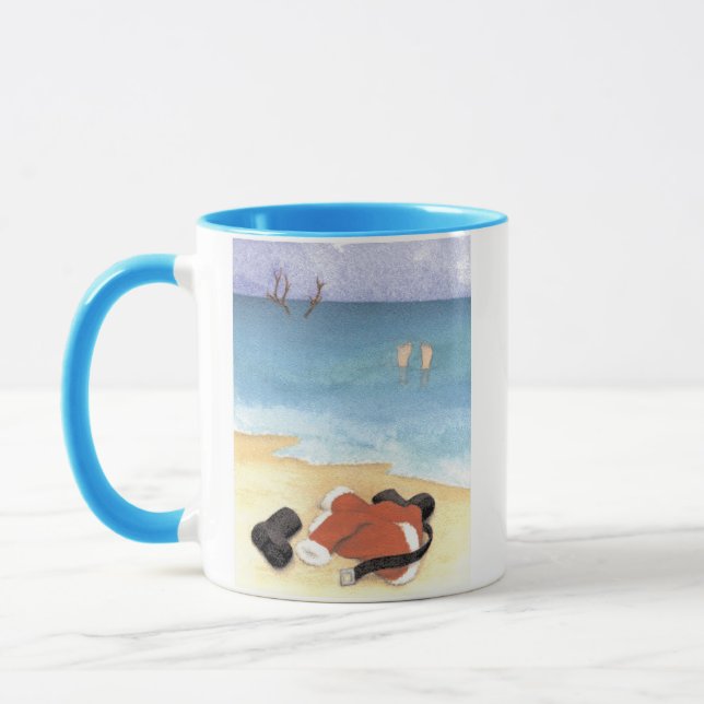 Mug Papa Noël à la baignade -  (Gauche)