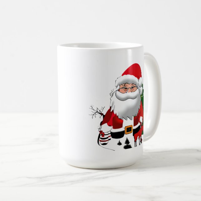 Mug Papa Noël avec un Renne (Devant droit)