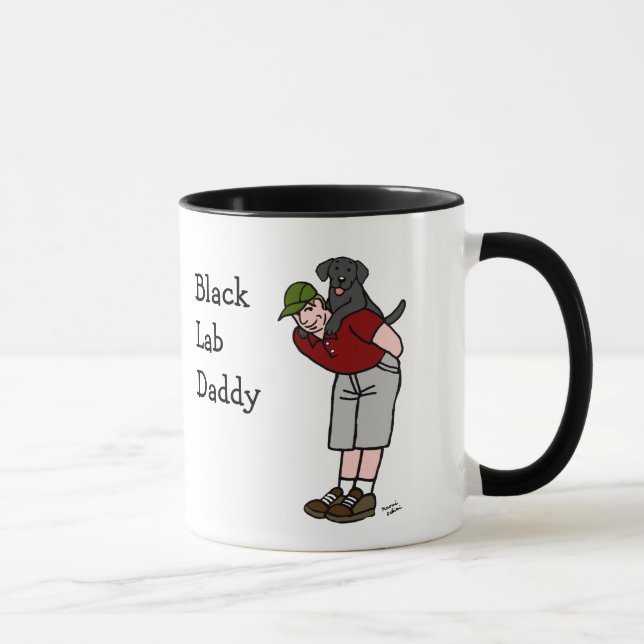 Mug Papa noir de Labrador (Droite)