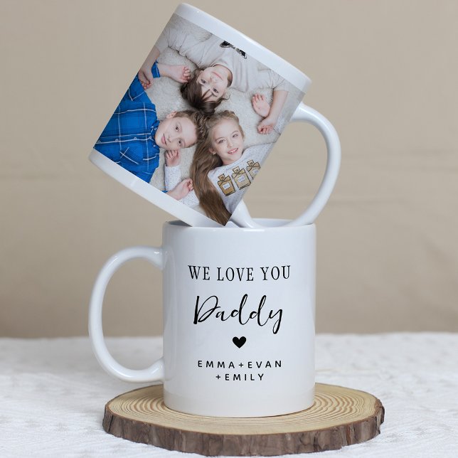 Mug Papa Nous t'aimons Fête des pères Photo (Créateur téléchargé)