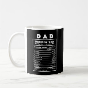 Mug Papa Nutrition Fact Nom personnalisé Musique