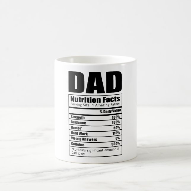 Mug Papa Nutrition Faits Bonne Fête des pères (Centre)