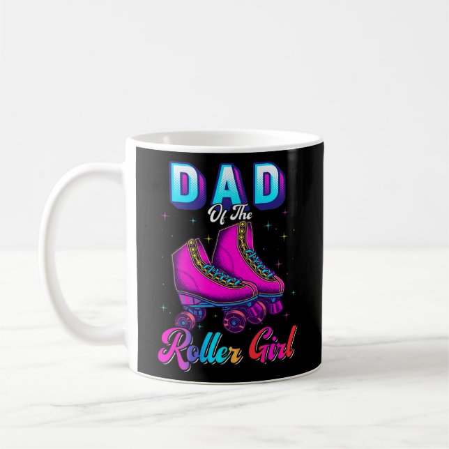 Mug Papa Of The Roller Girl Roller Skating Birthday (Gauche)