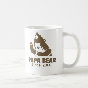 Mug Papa Ours Brun Depuis l'Année de la Paternité Tass