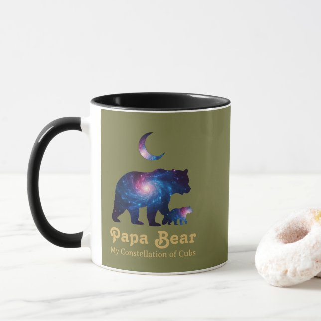 Mug Papa Ours Cosmique & Ourson (Avec donut)