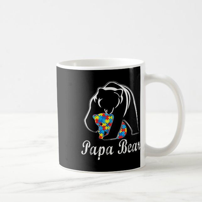 Mug Papa ours de sensibilisation à l'autisme Soutien a (Droite)