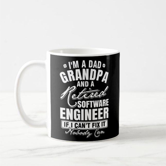 Mug Papa papa grand-père et un ingénieur logiciel à la (Gauche)