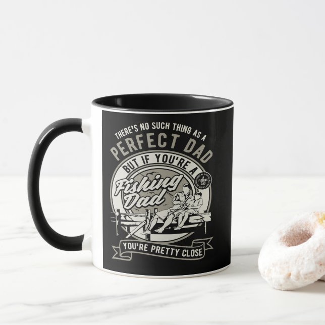 Mug Papa parfait Papa pêcheur (Avec donut)