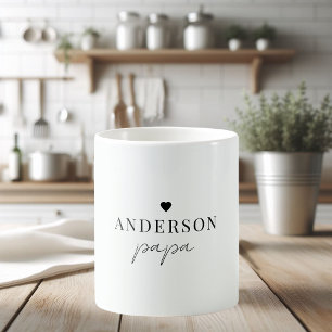 Mug Papa personnalisé avec coeur   Nom personnalis