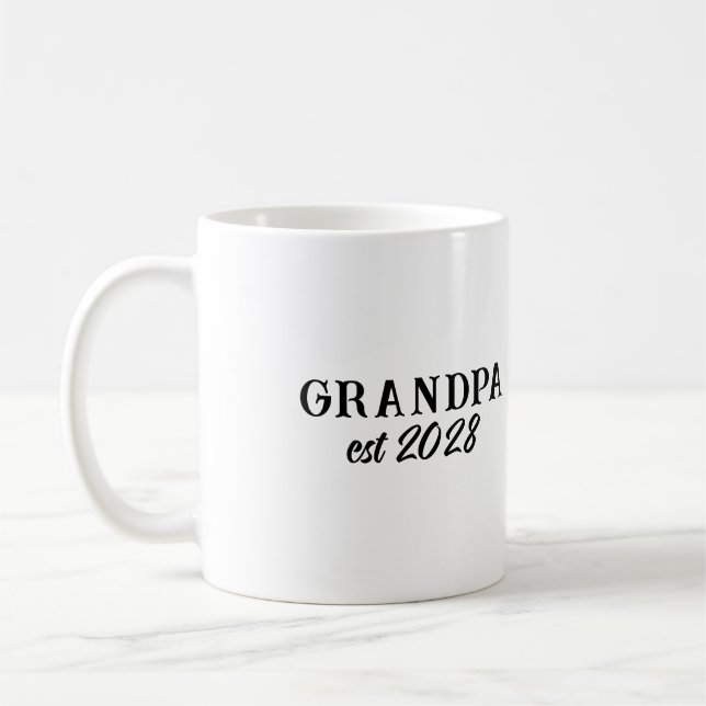 Mug Papá personnalisé Établie Typographie Rétro (Gauche)