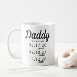 Mug Papa personnalisé Établissement Naissance de l'enf