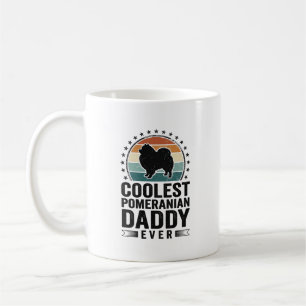 Mug Papa Pomeranian le plus cool T-shirt vintage pour 