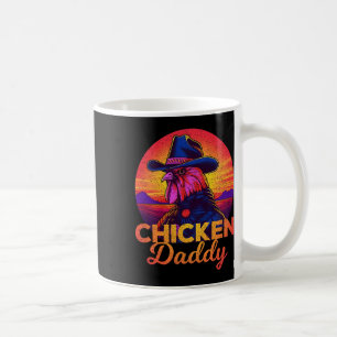 Mug Papa Poule Cow-boy Drôle Coq Agriculteur Ferme