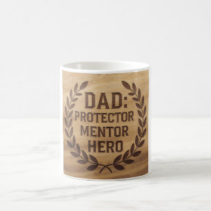 Mug Papa : Protecteur, Mentor, Héros : Image gravée