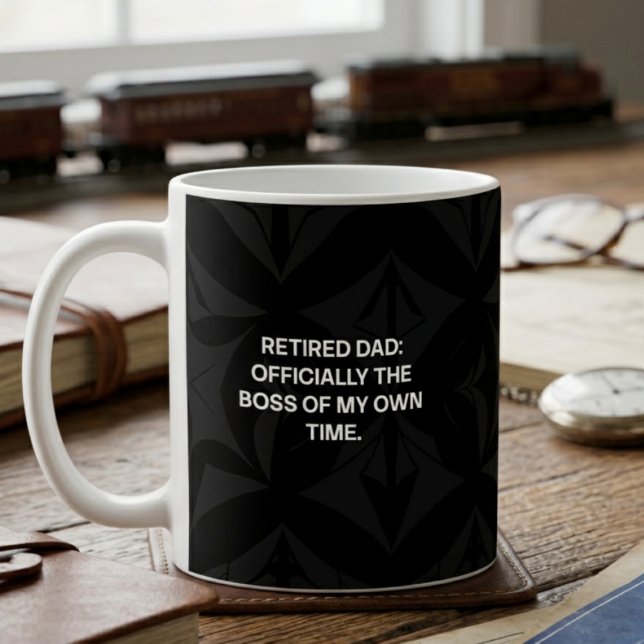 Mug Papa retraité, patron de son propre temps, drôle d (Créateur téléchargé)