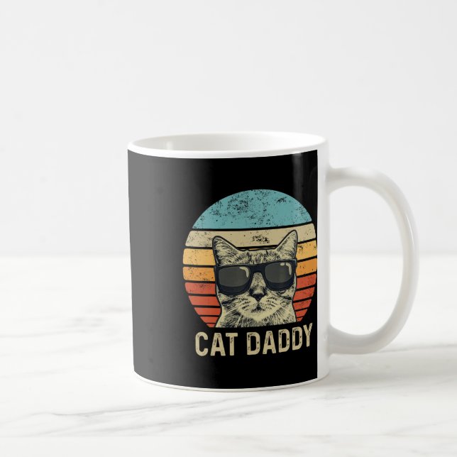 Mug Papa Retro Chat Sungles Cool Chat Papa Pères cadea (Droite)