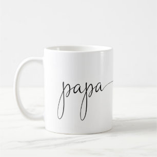 Mug Papa Script Heart   Papa Cadeau simple personnalis