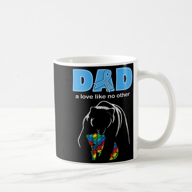 Mug Papa sensibilisation à l'autisme Amour Fier Fils a (Droite)