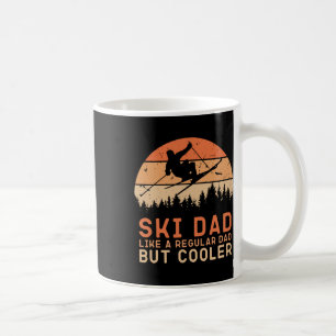 Mug Papa skieur au coucher du soleil vintage comme un