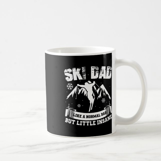 Mug Papa skieur pas normal petits skieurs fous skient  (Droite)