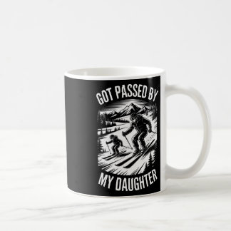 Mug Papa skieur pédalé par sa fille, famille de skieur