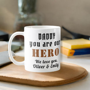 Mug Papa tu es notre Héros Fête des Pères Famille