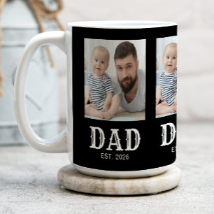 Mug Papa Typographie Noir 3 Photo