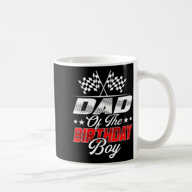 Mug Papa voiture de course du garçon d'anniversaire fa (Droite)