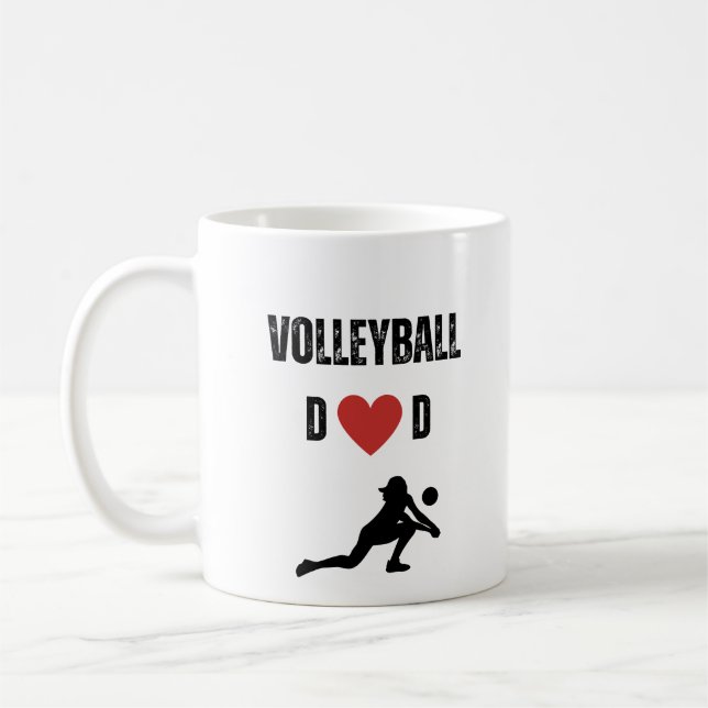 Mug Papa volley-ball (athlète féminine) (Gauche)