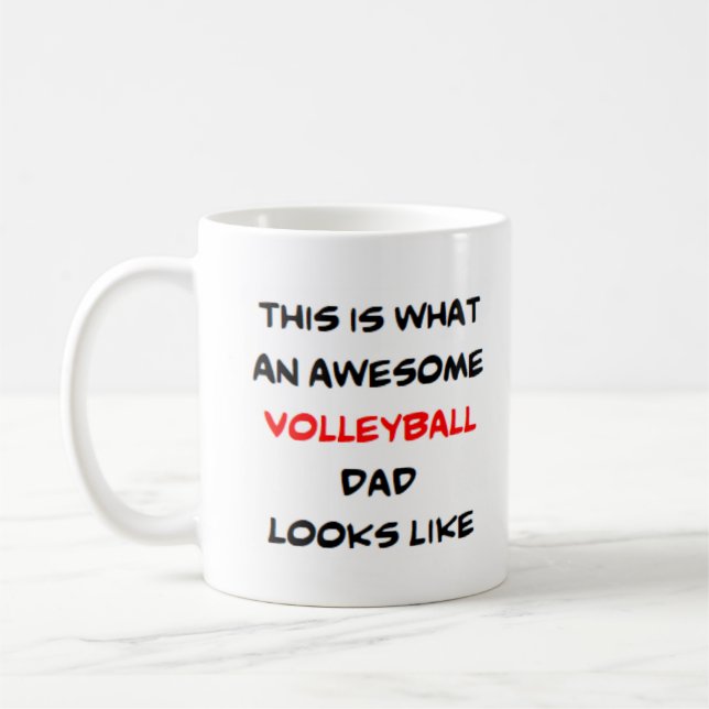 Mug papa volley-ball, génial (Gauche)