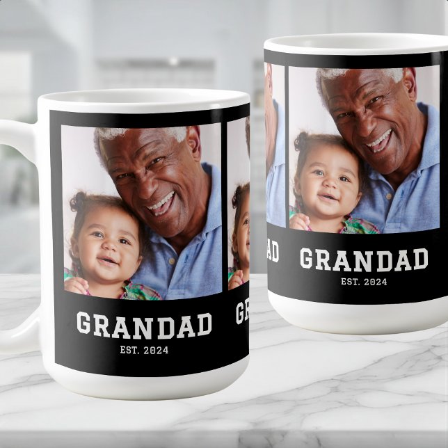 Mug Papapa établi Photo noir gras 3 (Créateur téléchargé)